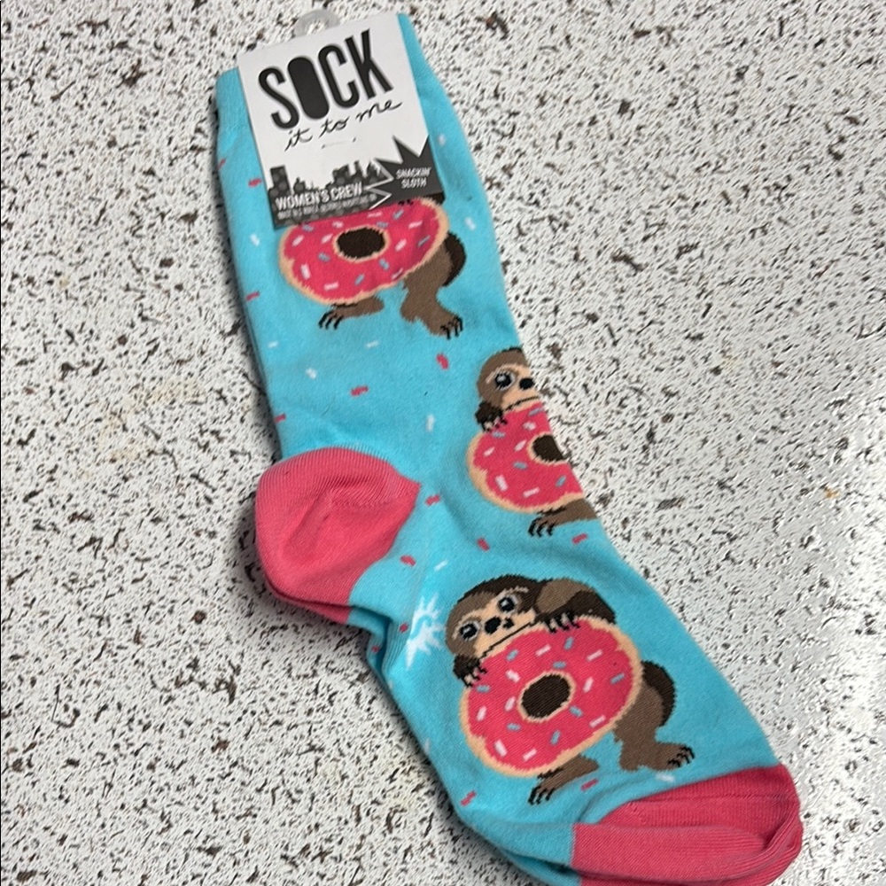 Sock It To Me Sloth Donut Socks
